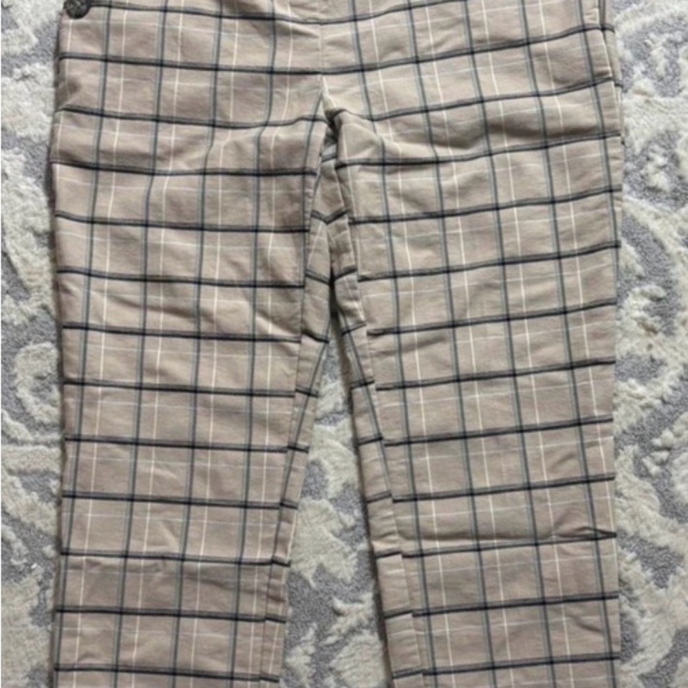Jules & Leopold Plaid Beige and Black Slim Pants
